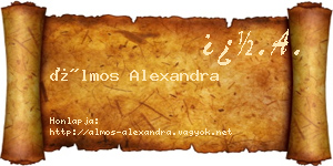 Álmos Alexandra névjegykártya