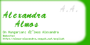 alexandra almos business card